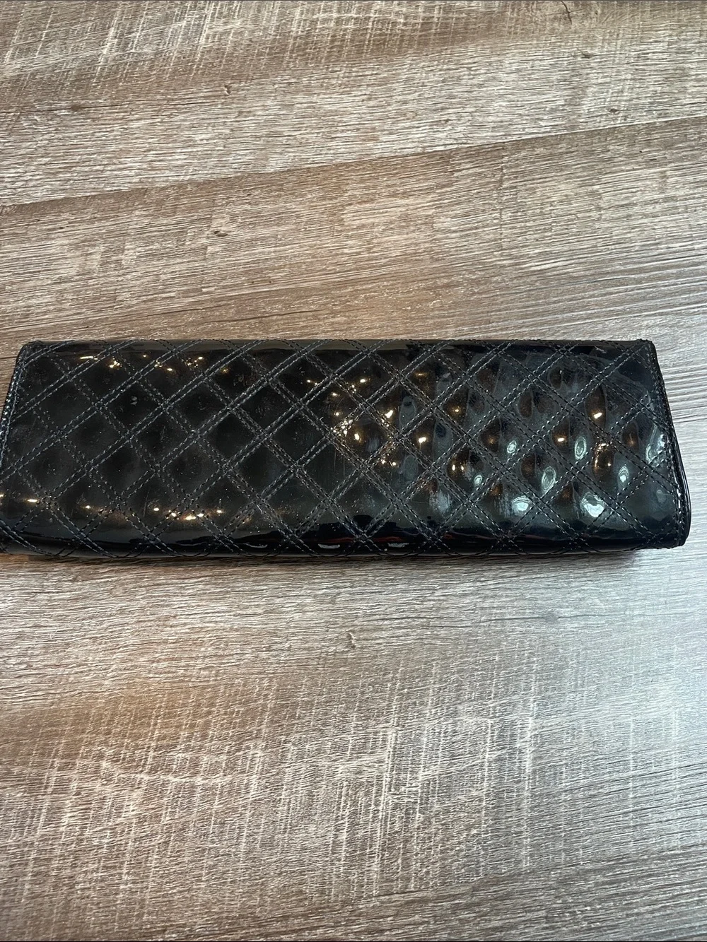 GAP Quilted Fold-Over Clutch Black